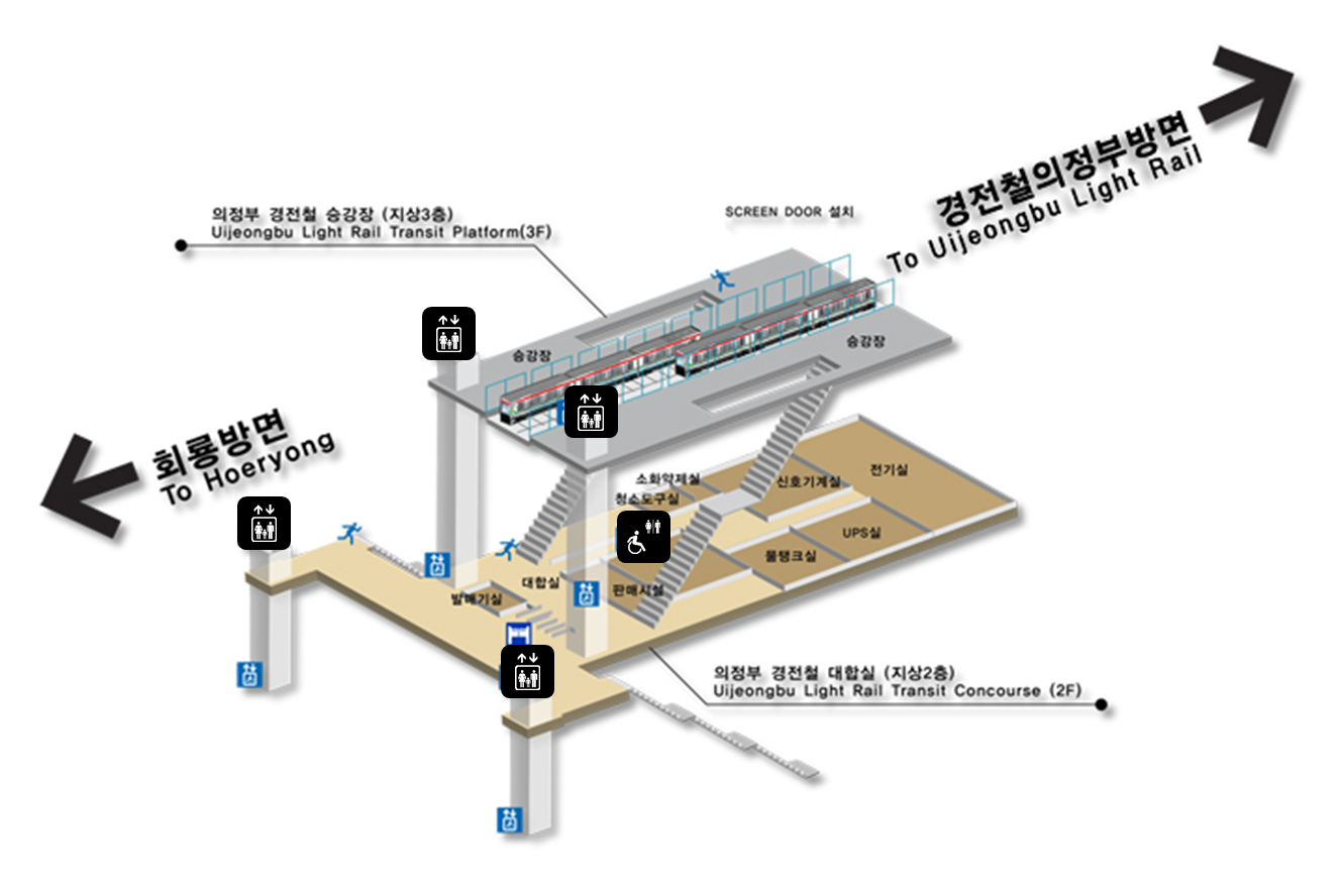 범골 역 구조 안내도