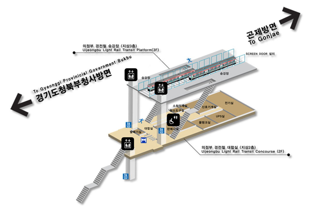 효자 역 구조 안내도