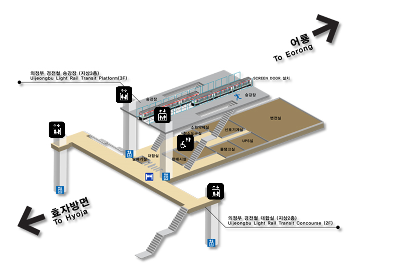 곤제 역 구조 안내도