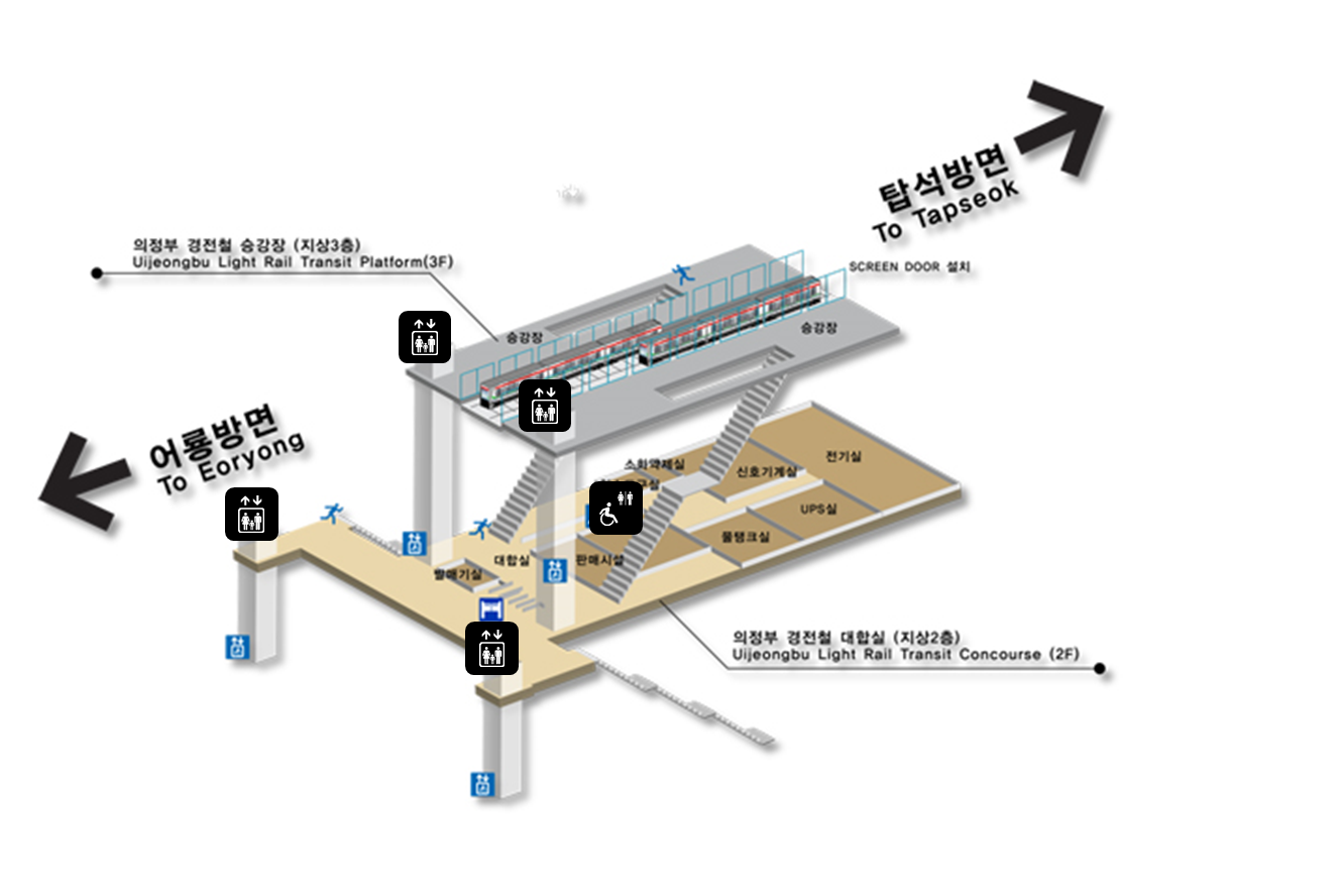 송산 역 구조 안내도