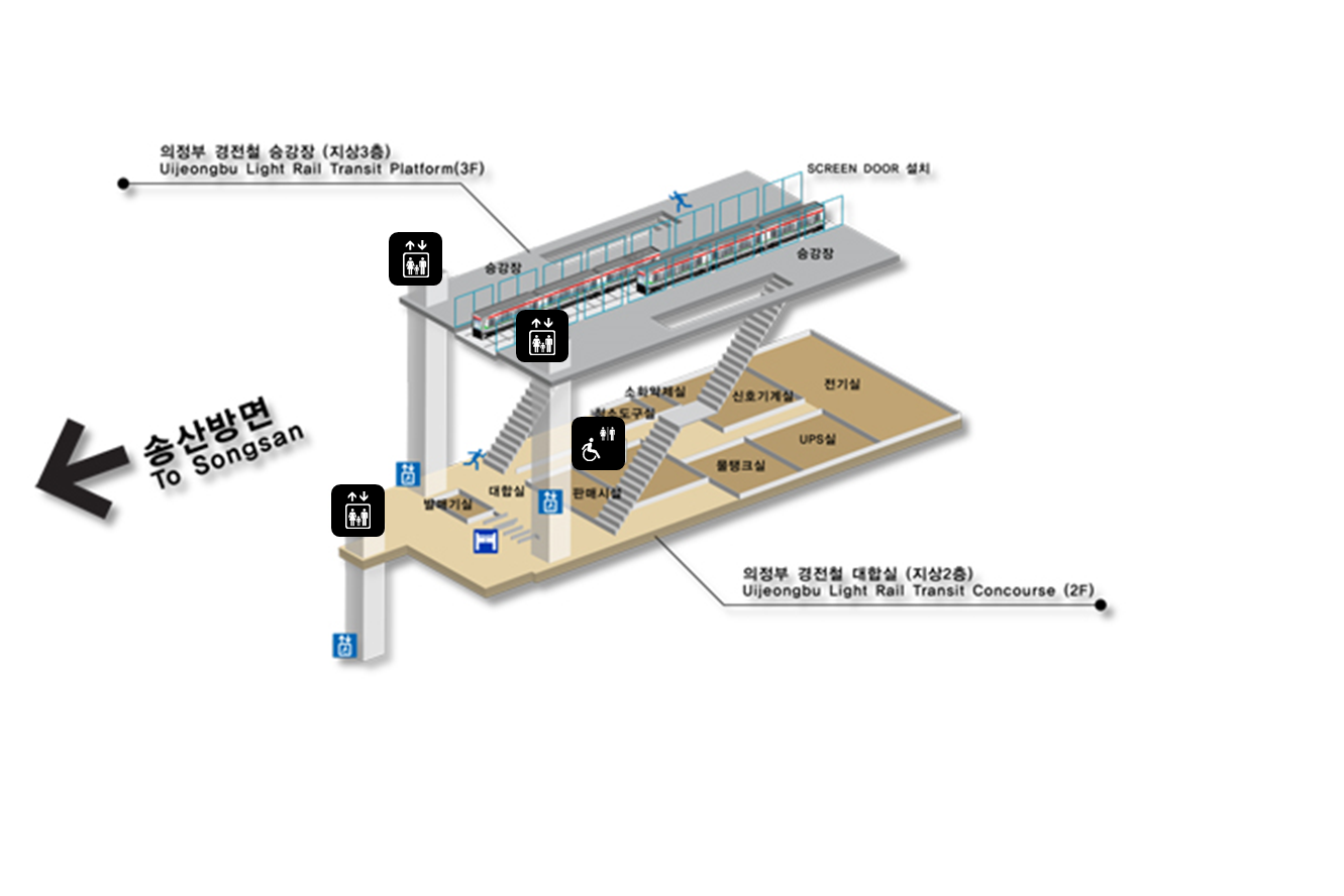 탑석 역 구조 안내도